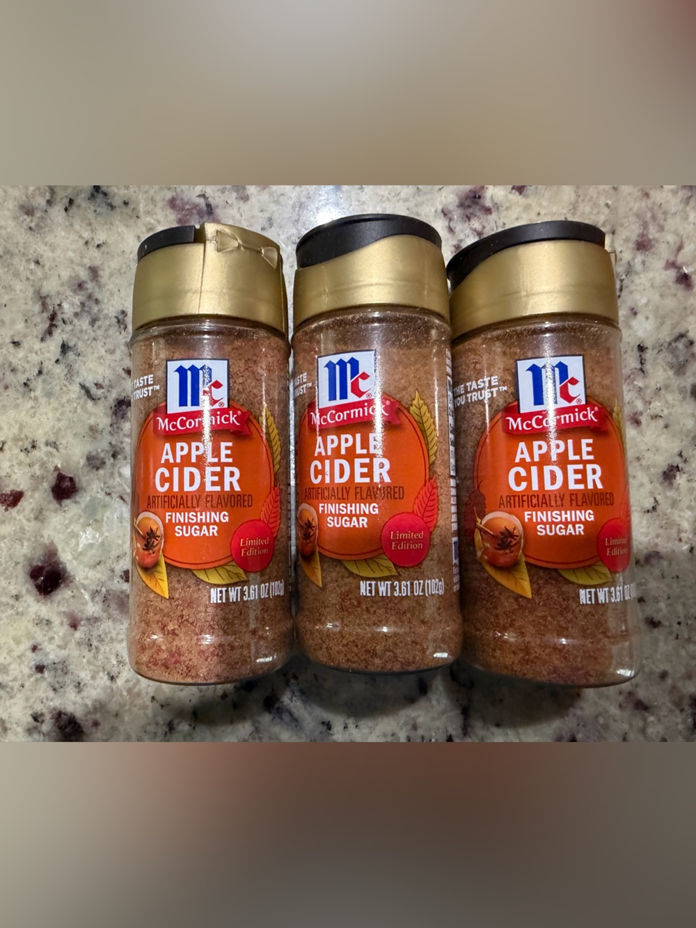 McCormick fall finishing sugars new bundle of 3 Apple Cidar Salted Caramel